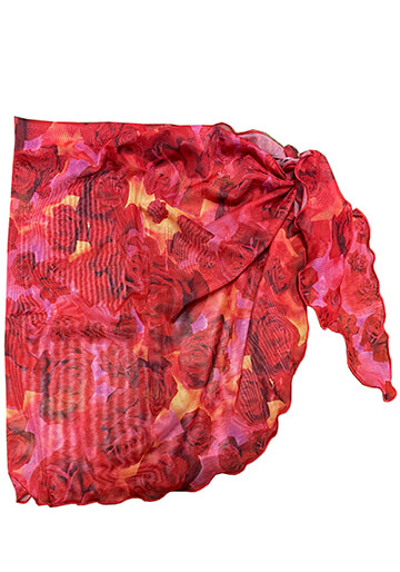 Teeny Sarong Cover-Up in Red Rose Mesh 556-5280-57000
