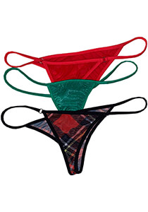 Holiday Cheeky Thong Panty Pack 120-0024-12000