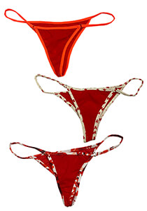 Red Cheeky Thong Panty Pack Exclusive Intimate