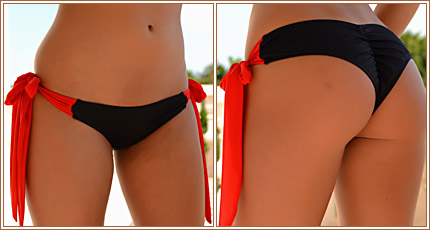 Tie Side Boy Short Bikini Bottom