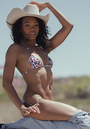 4th of July Swimsuit Top in Red, White, and Blue Leopard Print with Enhanced Triangle Cut